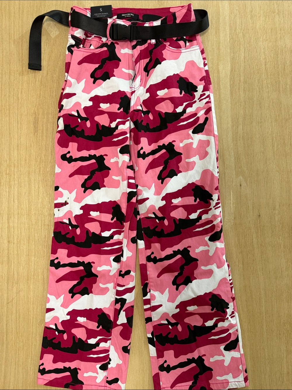 American Bazi Pink Camo Denim Pants S